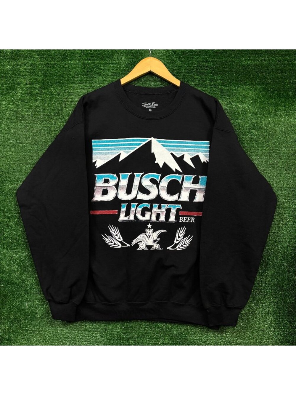 Junk Food Clothing x Busch Light Beer Oversized Crewneck Sweater Size Medium